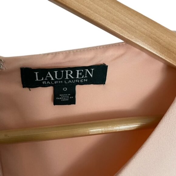 Ralph Lauren Light Pink Crepe Dress 0 - Picture 2 of 4